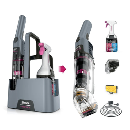 Cordless Portable Spot & Stain Cleaner HX104, Handheld Deep Stain Remover for Carpet, Upholstery, Car & Pet Spills