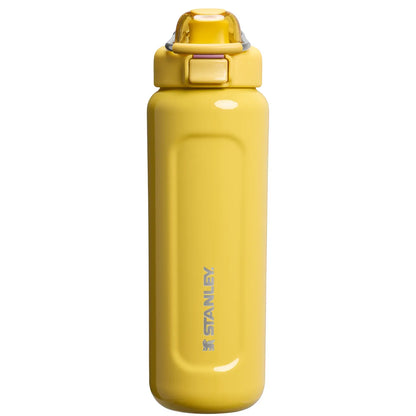 The Wellspring 24OZ Insulated Water Bottle, Push‑Button Leak‑Proof Stainless Steel Travel Bottle with Carry Loop, Vacuum Cold Retention for Gym, Commute & Outdoor Use