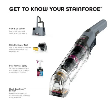Cordless Portable Spot & Stain Cleaner HX104, Handheld Deep Stain Remover for Carpet, Upholstery, Car & Pet Spills