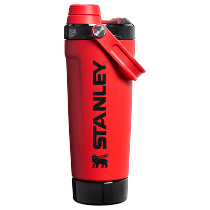 The Vitalize™ 20OZ Shaker Bottle, Slide‑to‑Pop Flip‑Lock Leak‑Proof Fitness Shaker, One‑Hand Portable Protein Mixing Bottle with Carry Loop for Gym, Workout & On‑the‑Go Hydration