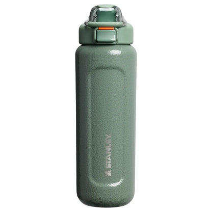 The Wellspring 24OZ Insulated Water Bottle, Push‑Button Leak‑Proof Stainless Steel Travel Bottle with Carry Loop, Vacuum Cold Retention for Gym, Commute & Outdoor Use